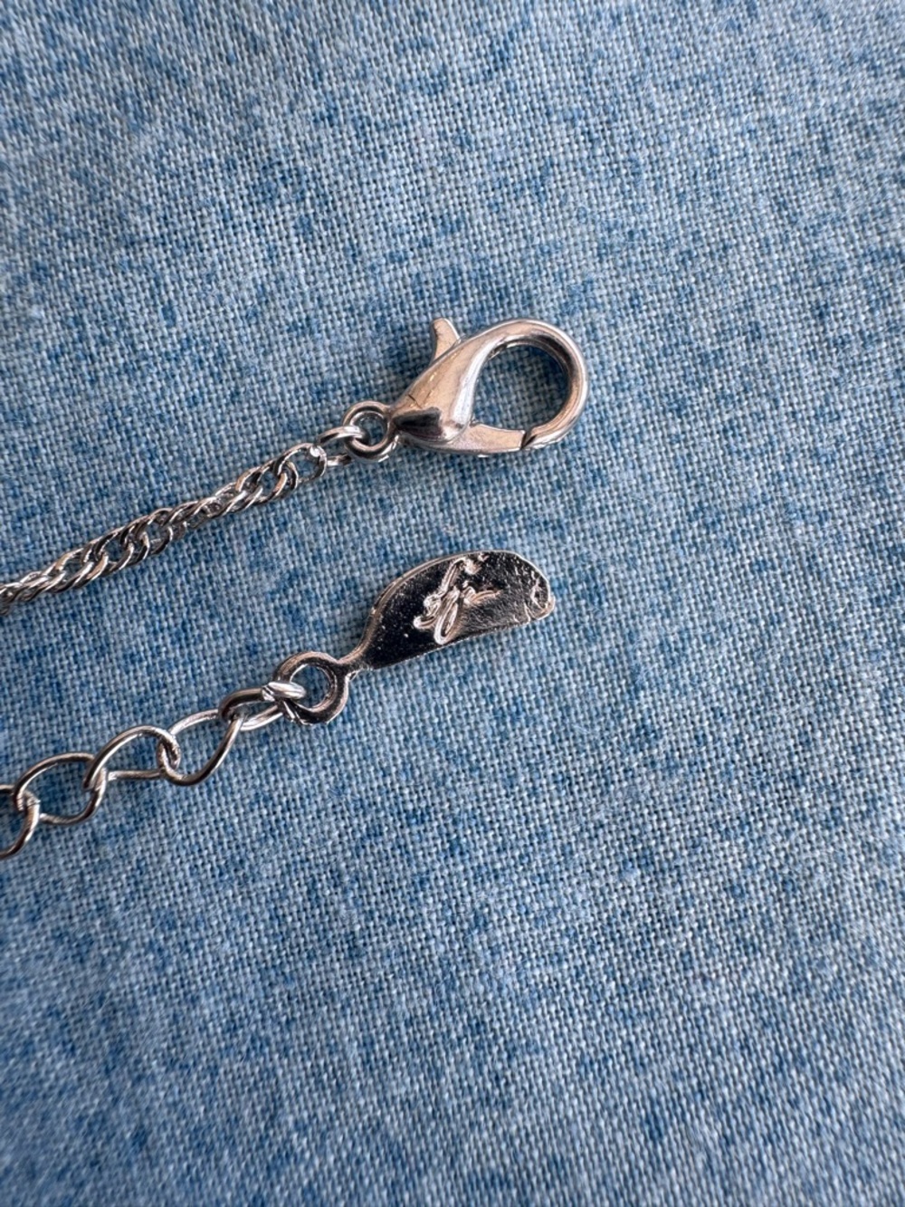 Vintage Free People Y2K Silver Chain Body Necklace with Aqua Crystal Pendants - Picture 7 of 8